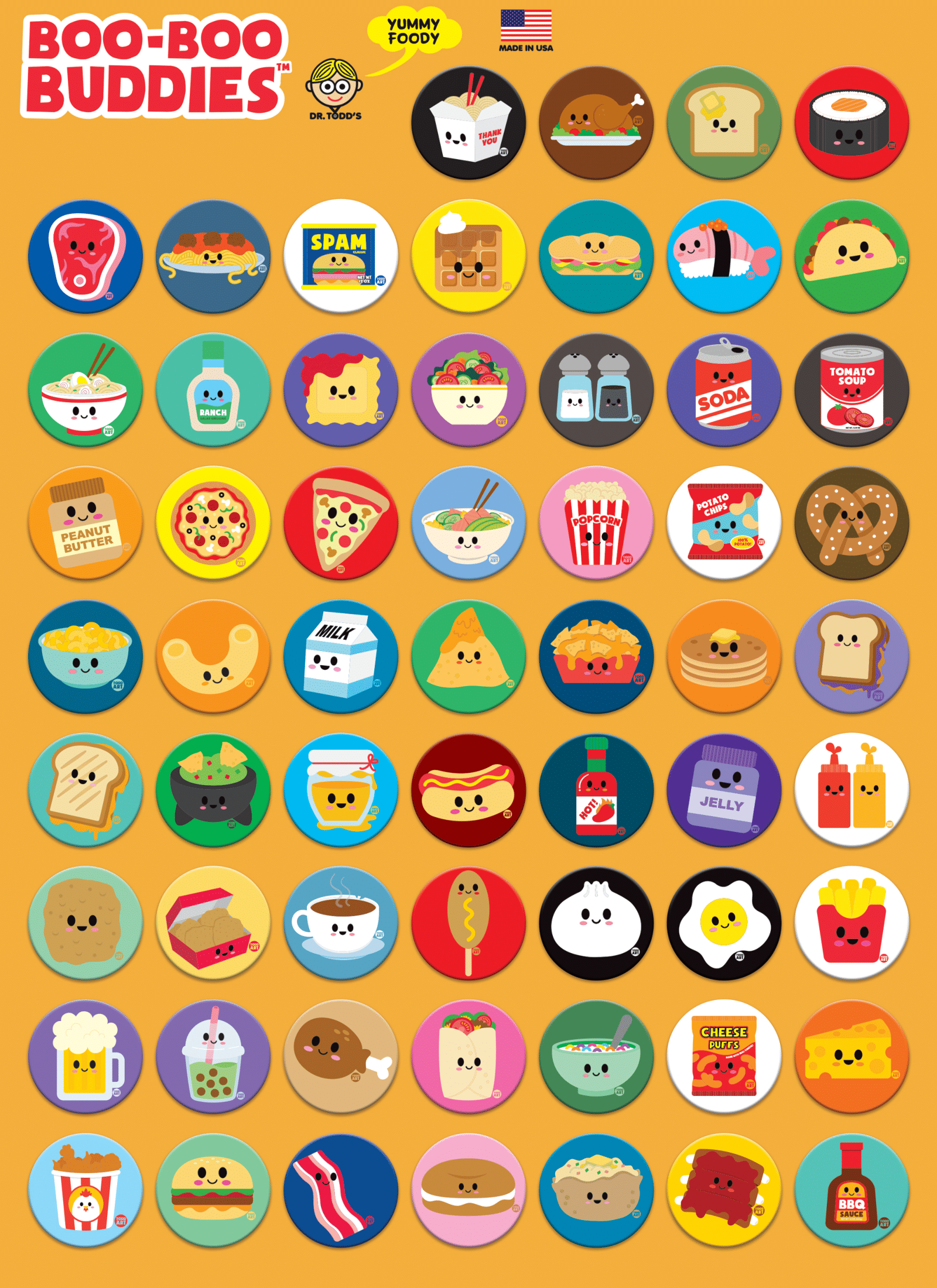 Junk Foods Button Box – Kids Collection