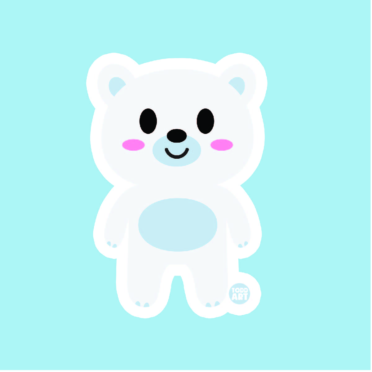 Polar Bear - 3" Art Sticker