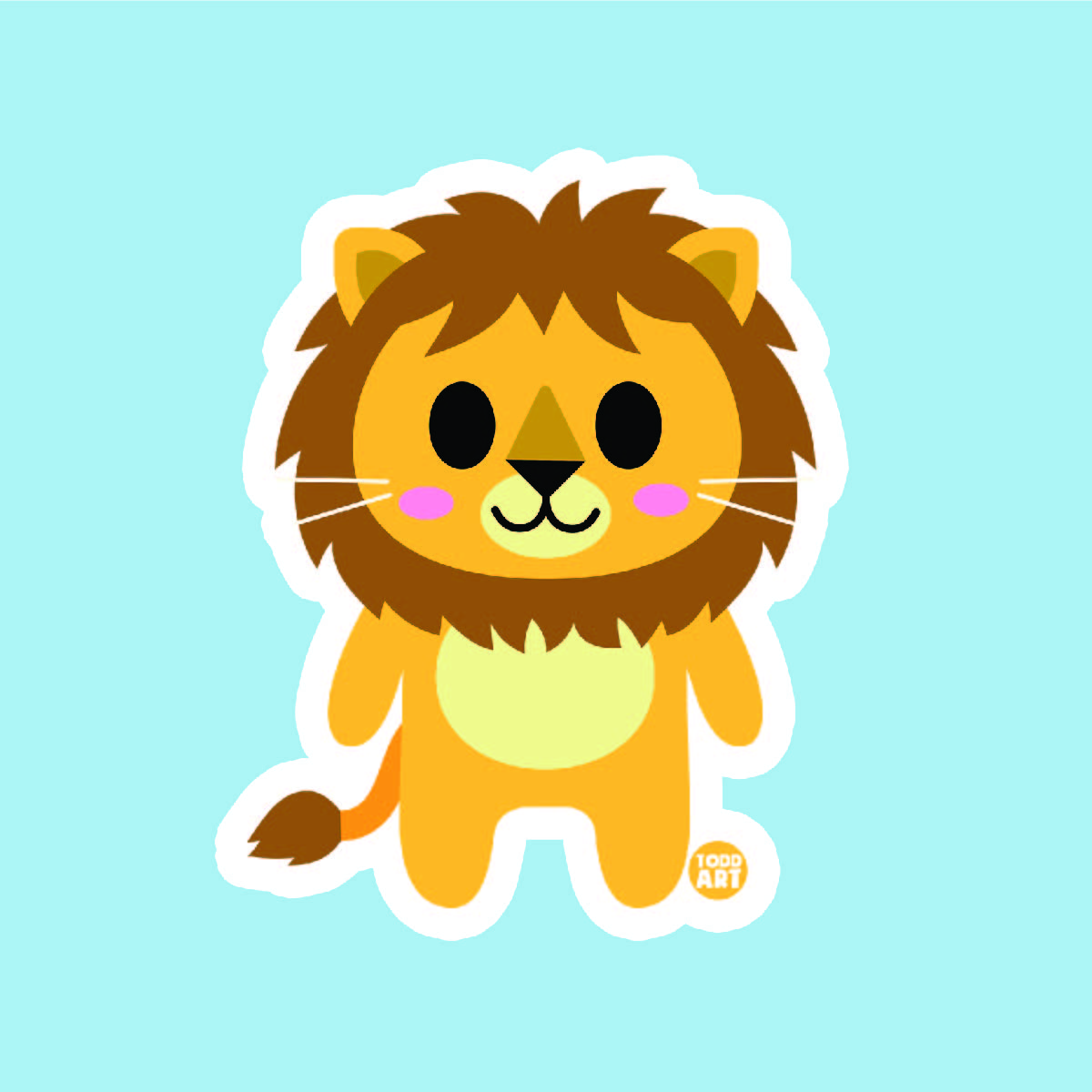 Lion - 3" Art Sticker