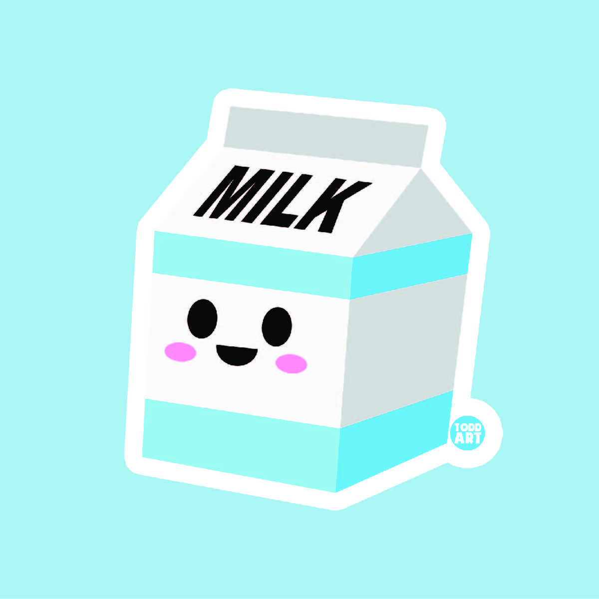 Milk Carton - 3" Art Sticker