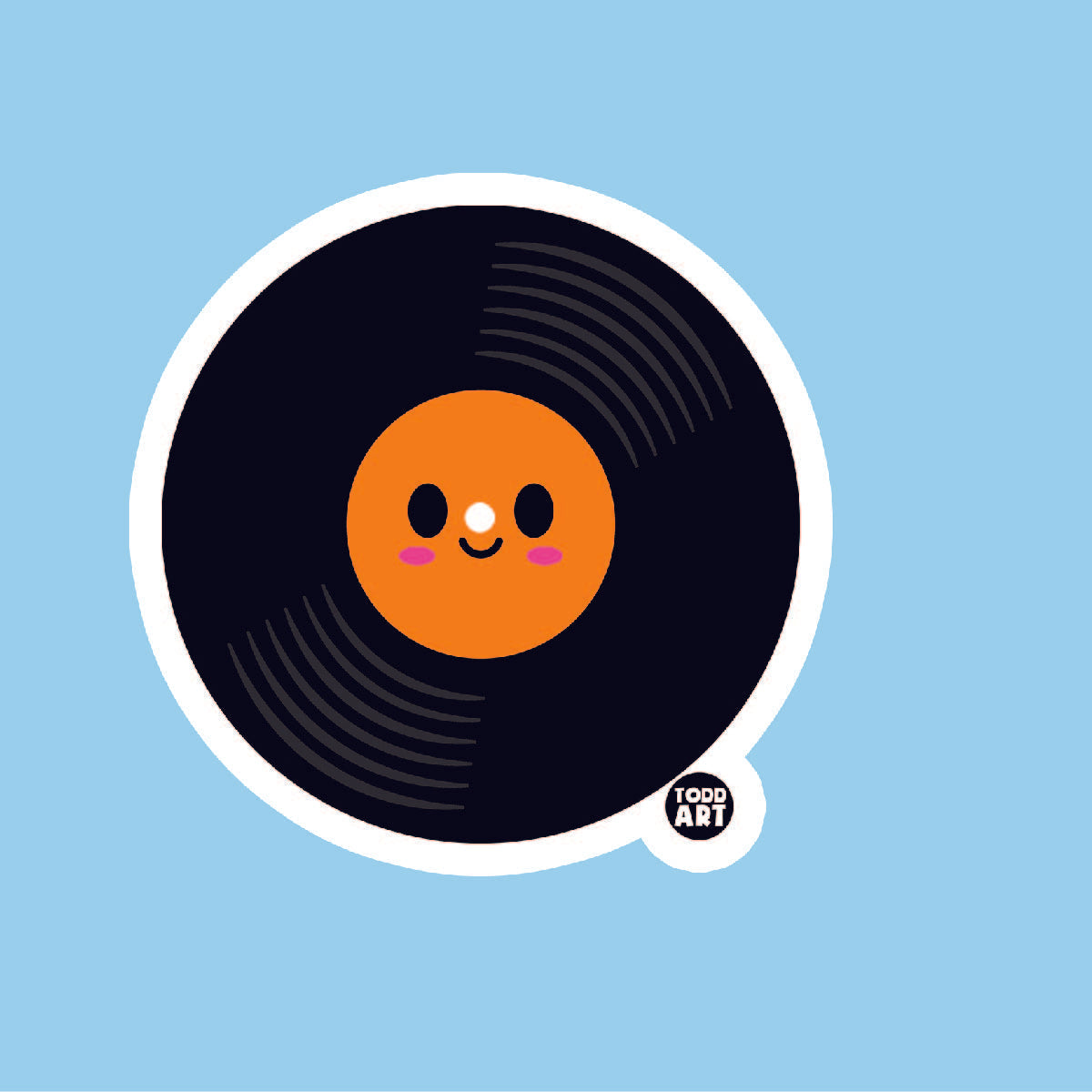 Old Record - 3" Art Sticker