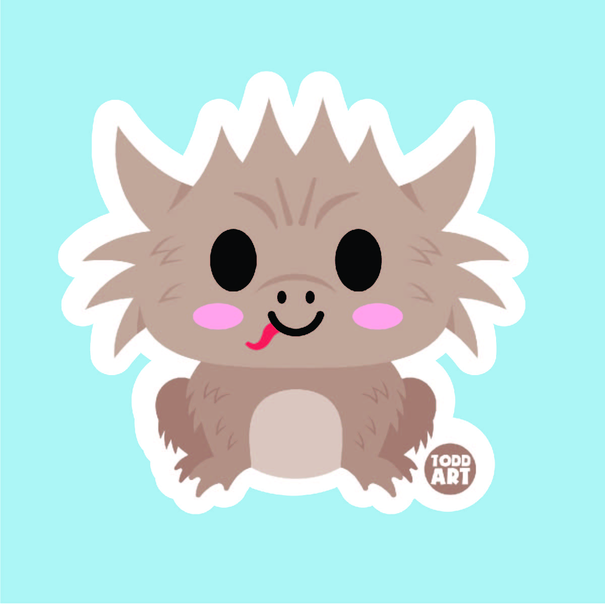 Horny Toad - 3" Art Sticker