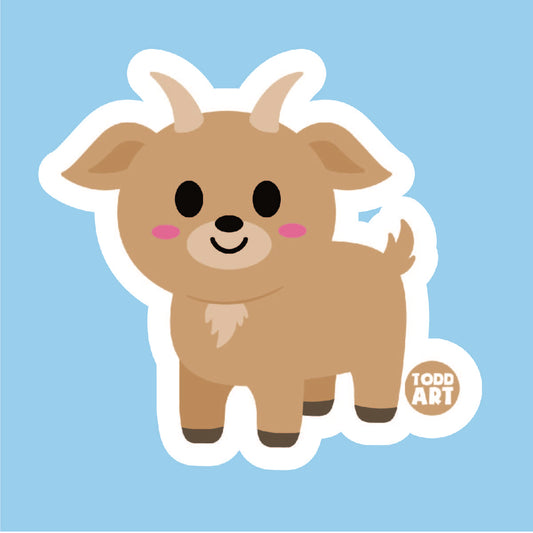 Goat - 3" Art Sticker