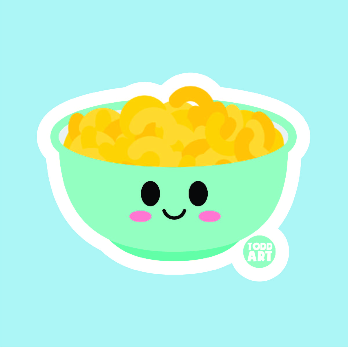 Mac and Cheese Bowl - 3" Art Sticker