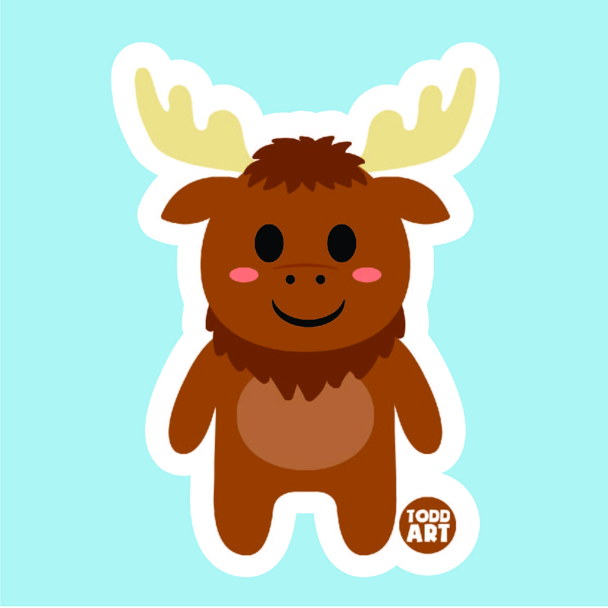 Moose - 3" Art Sticker
