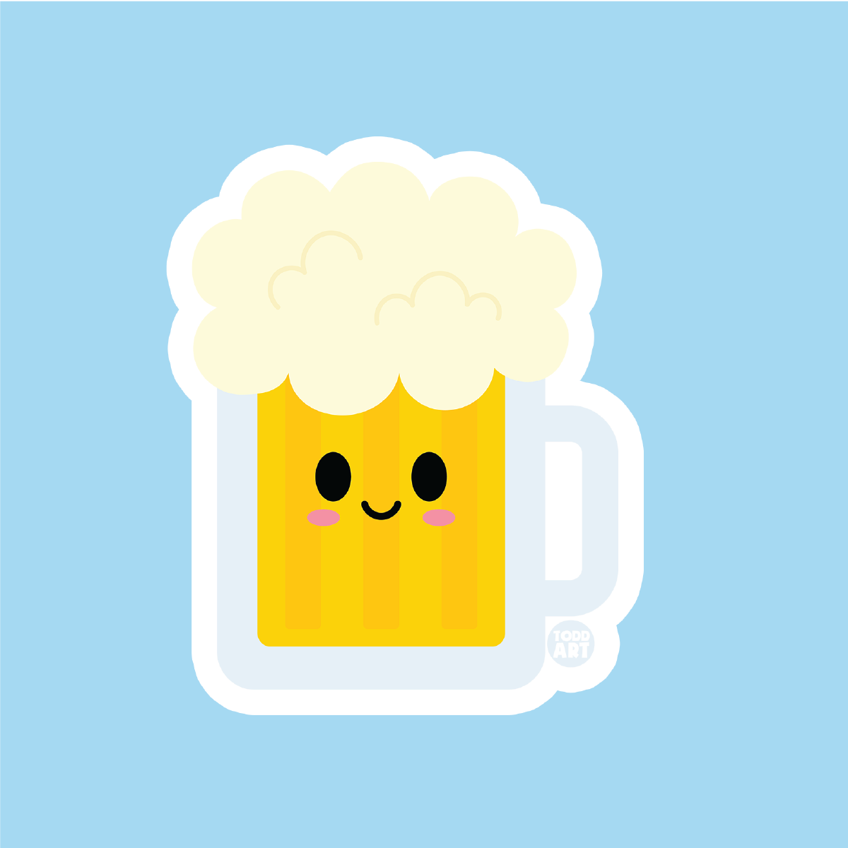 Root Beer Mug - 3" Art Sticker