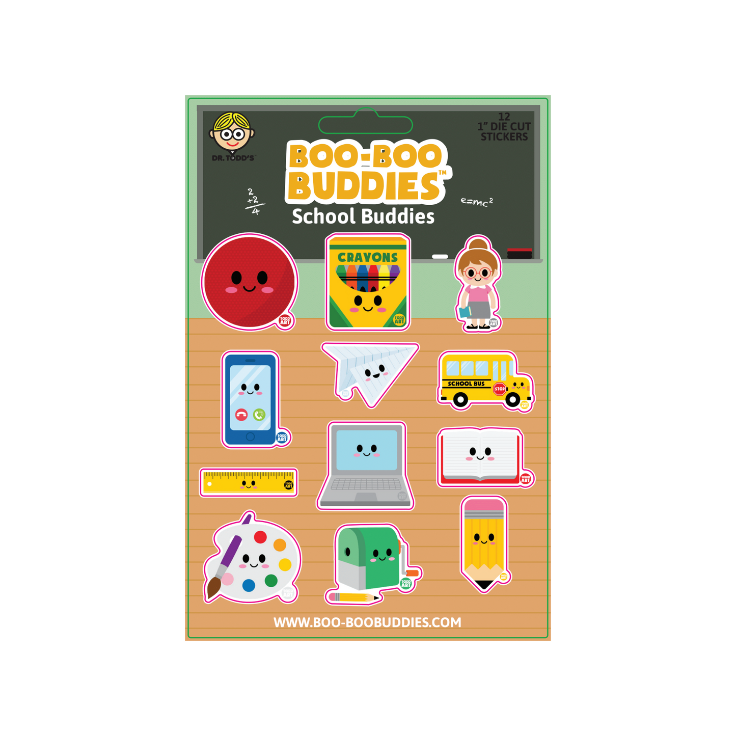 Boo Boo Buddies® School Buddies Sticker Sheet – Collectible
