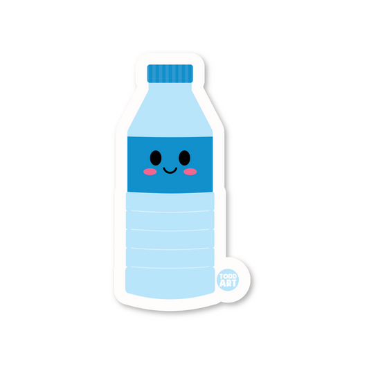 Water Bottle - 3" Art Sticker