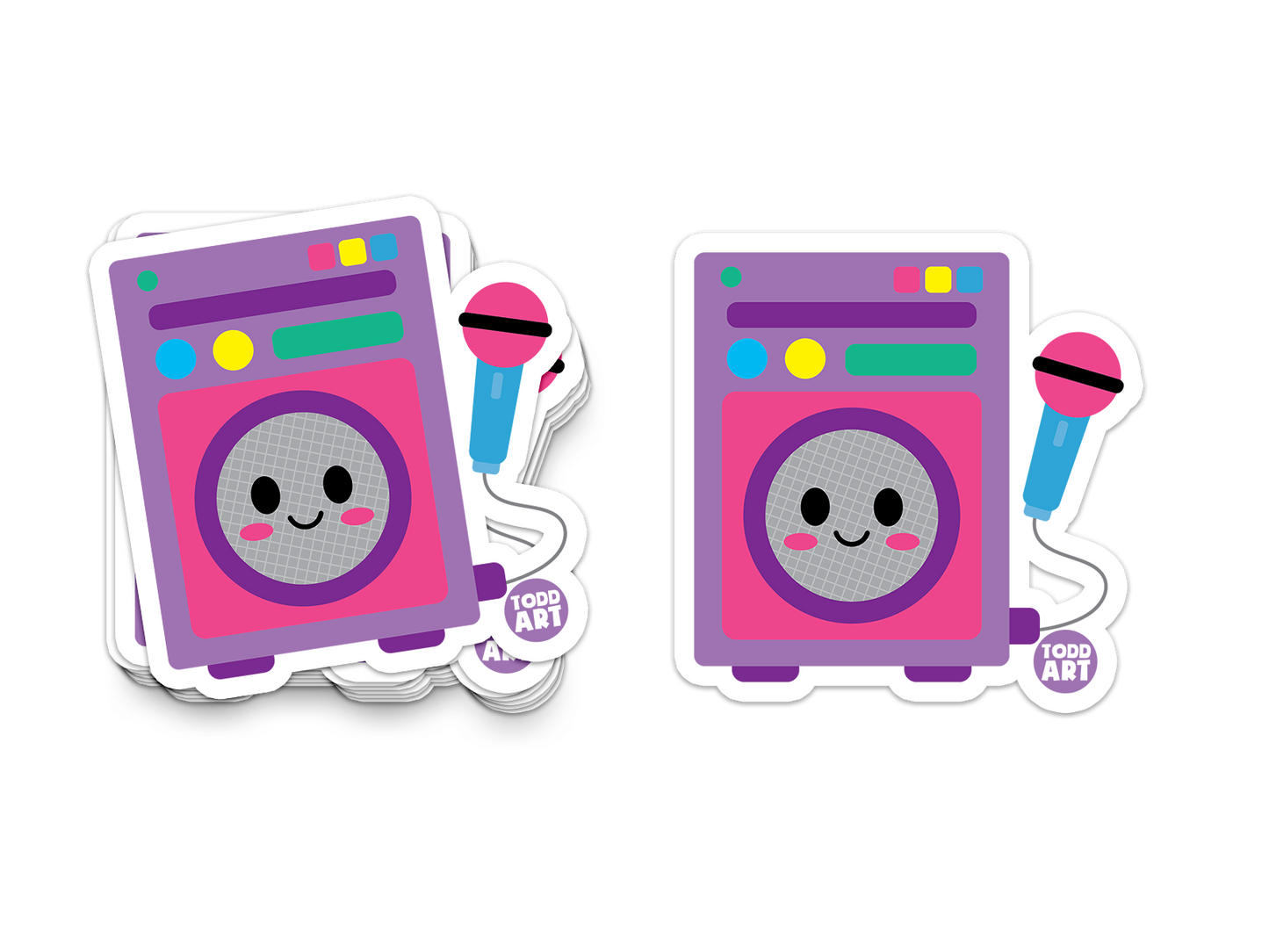 Karaoke Machine - 3" Art Sticker