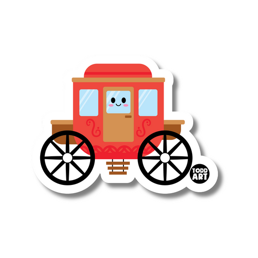 Stagecoach - 3" Art Sticker