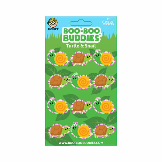Boo Boo Buddies® Turtle & Snail Sticker Sheet – Collectible