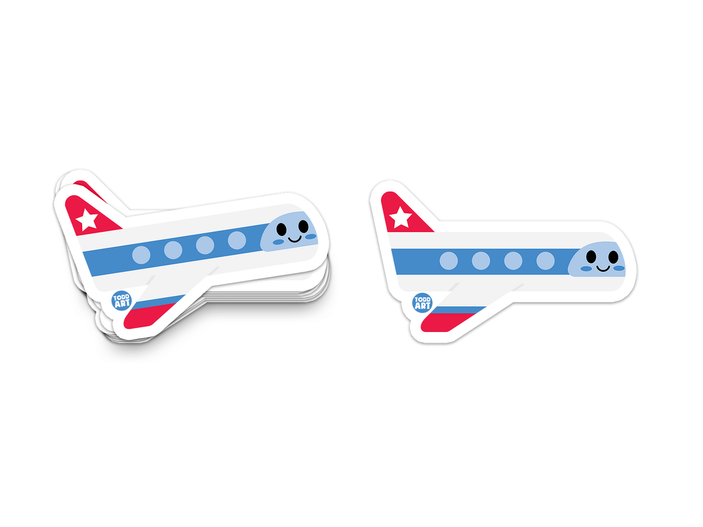 Airplane - 3" Art Sticker