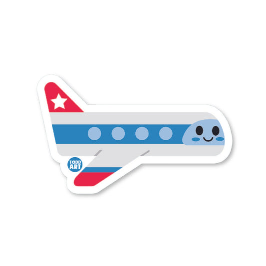 Airplane - 3" Art Sticker