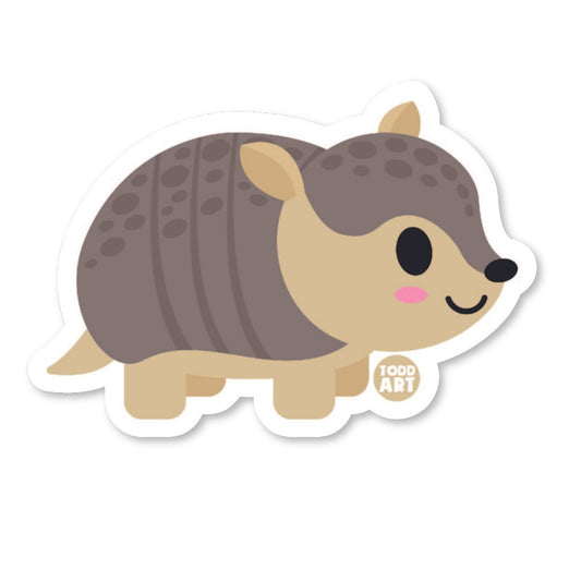 Armadillo - 3" Art Sticker