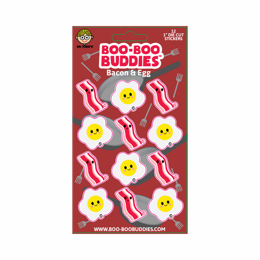 Boo Boo Buddies® Bacon & Egg Sticker Sheet – Collectible