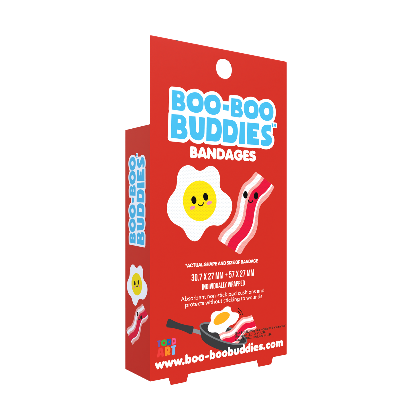 Kids Bandages – Bacon + Egg (24 Count, Latex-Free)