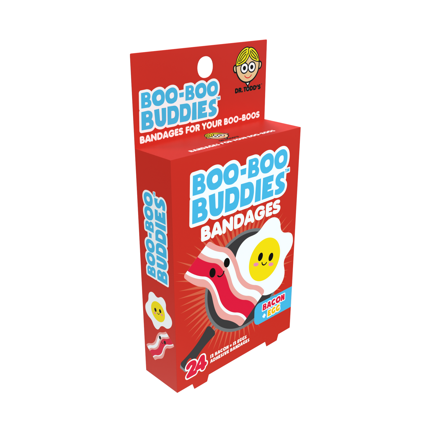 Kids Bandages – Bacon + Egg (24 Count, Latex-Free)