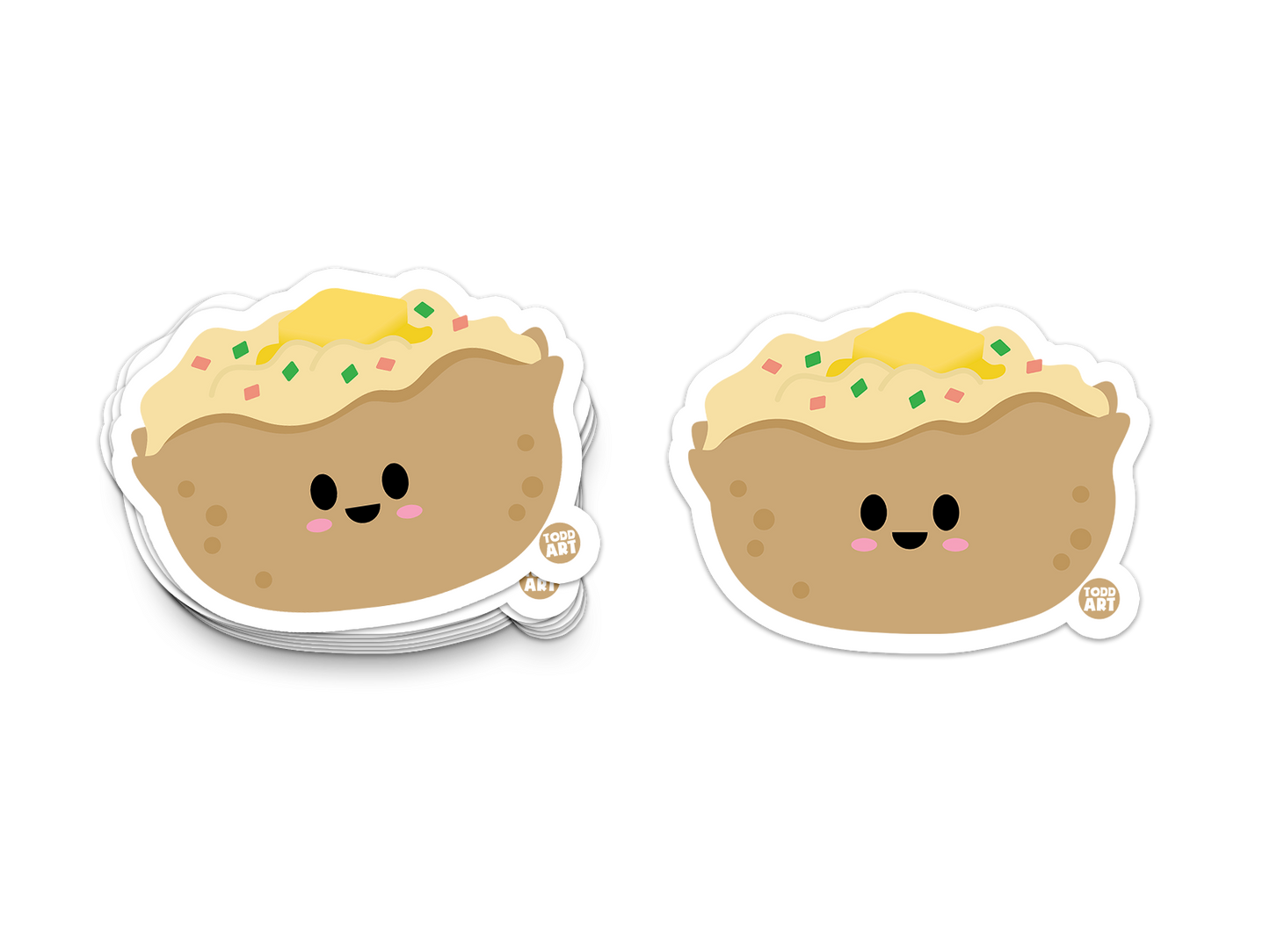 Baked Potato - 3" Art Sticker