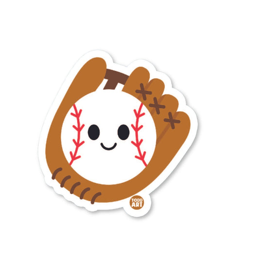 Baseball Glove - 3" Art Sticker