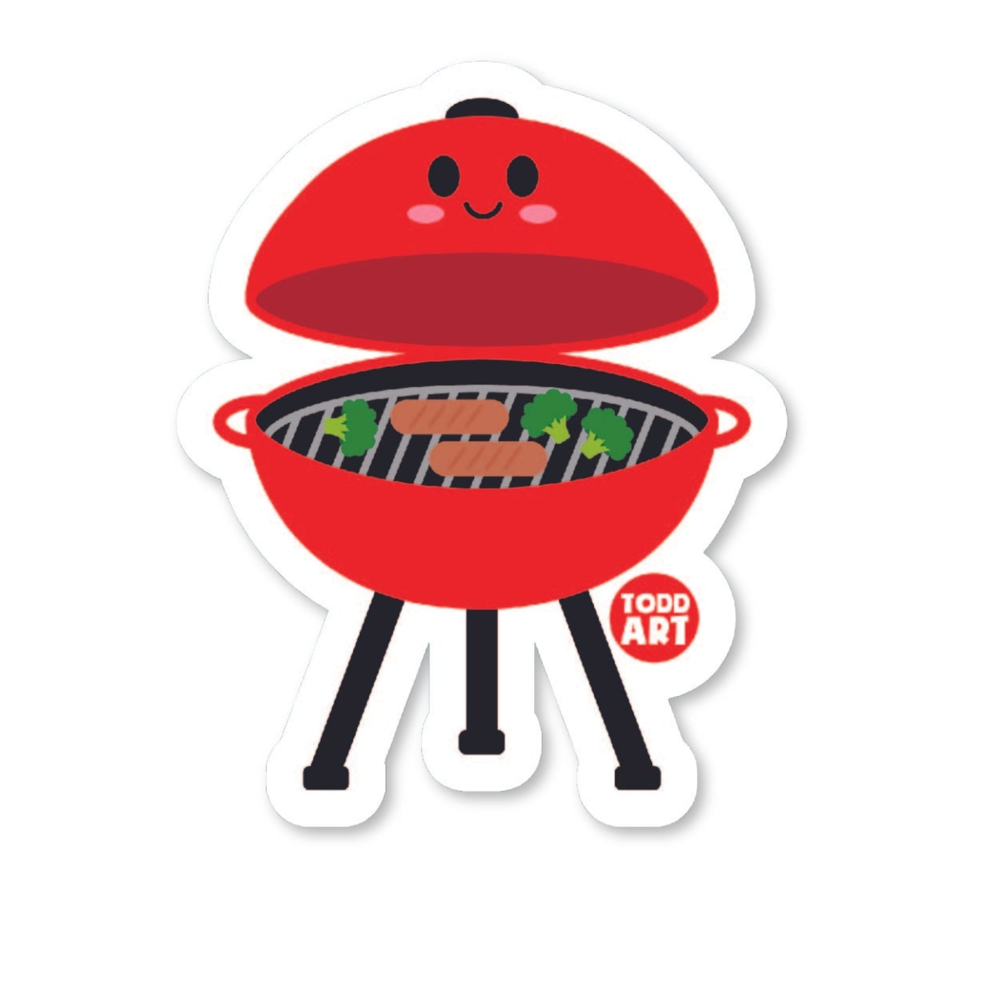 BBQ Grill - 3" Art Sticker