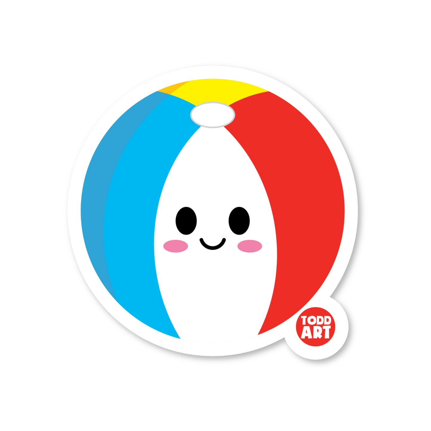 Beachball - 3" Art Sticker