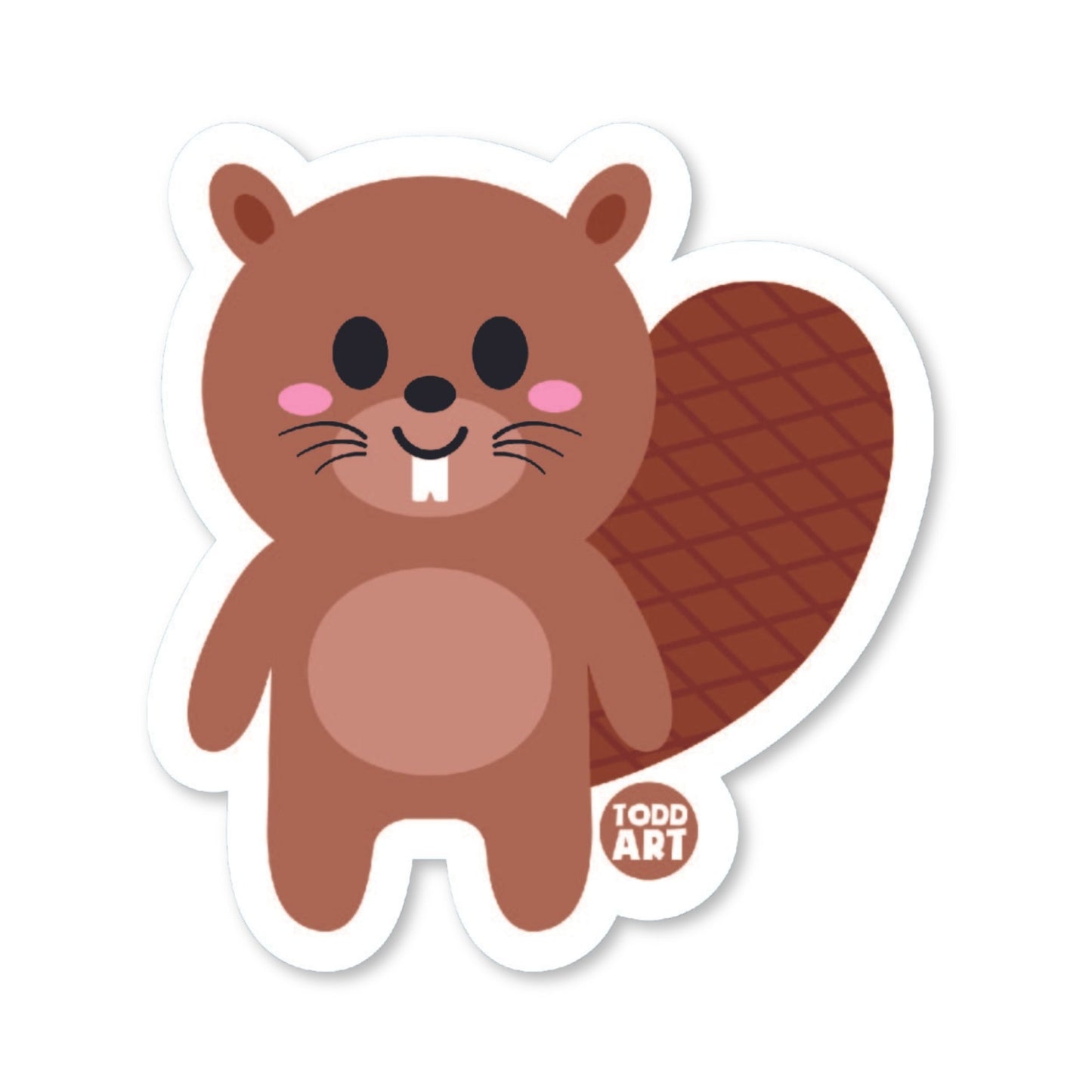 Beaver - 3" Art Sticker