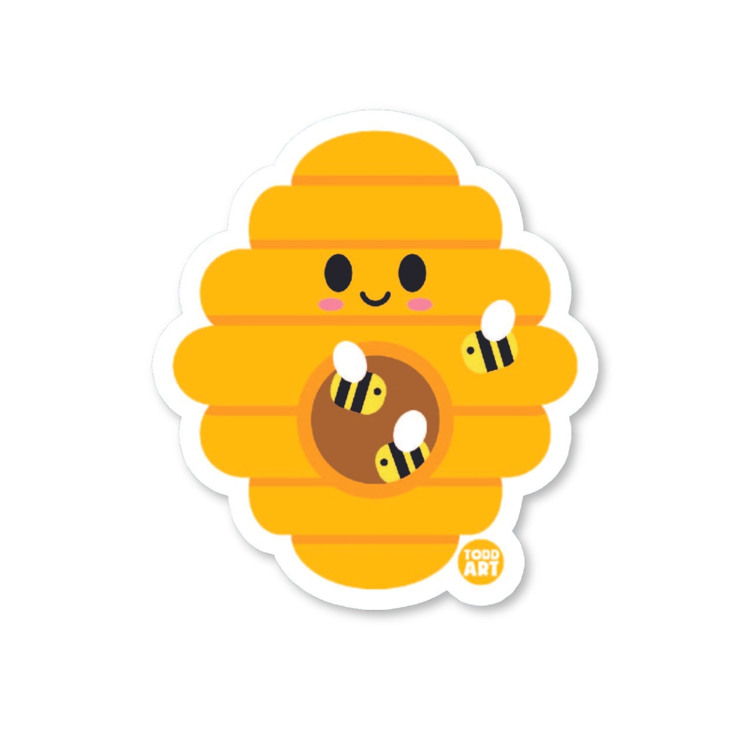 Beehive - 3" Art Sticker