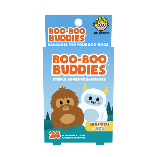 Kids Bandages – Bigfoot + Yeti (24 Count, Latex-Free)
