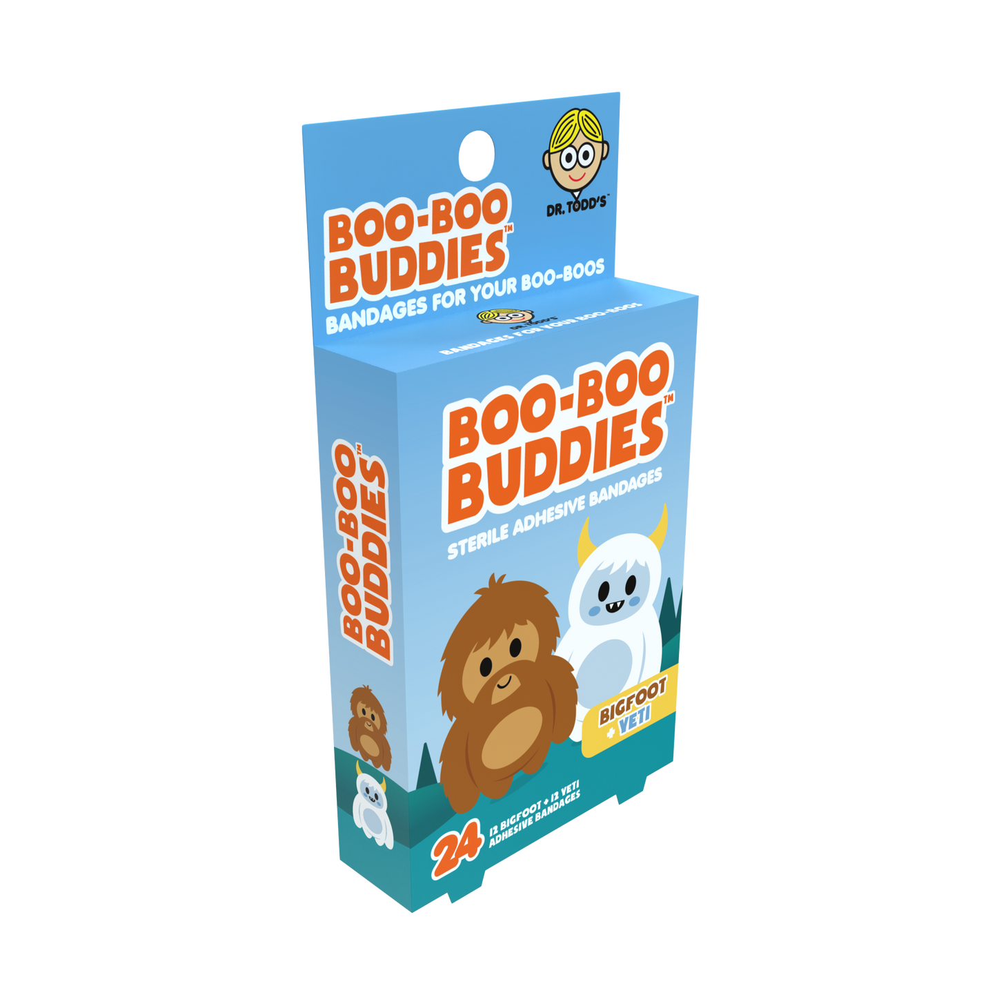 Kids Bandages – Bigfoot + Yeti (24 Count, Latex-Free)