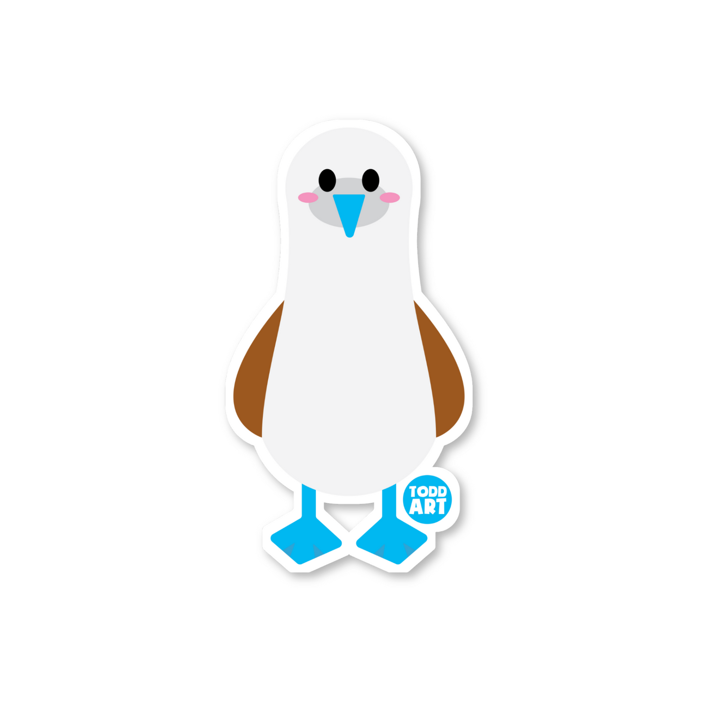 Blue Footed Boobie - 3" Art Sticker