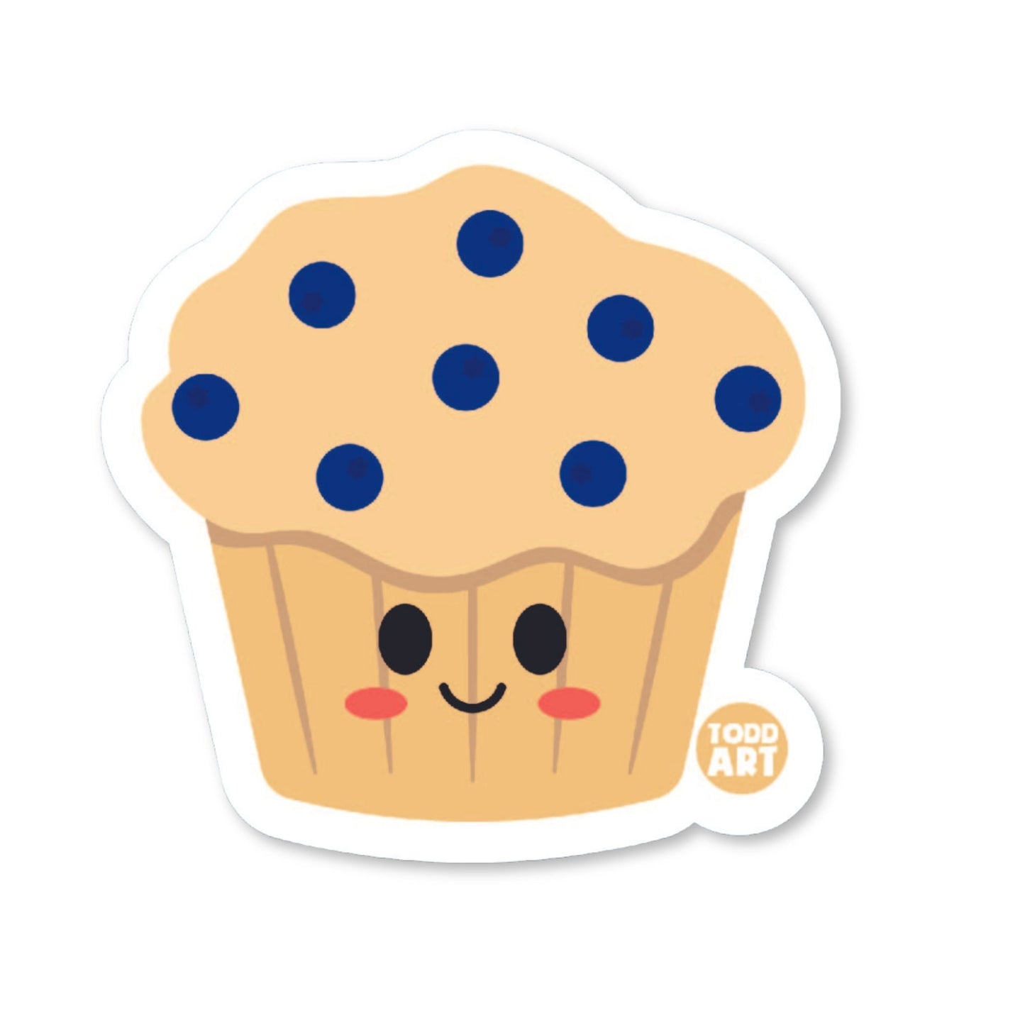 Blueberry Muffin - 3" Art Sticker