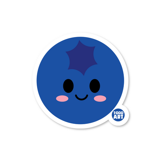 Blueberry - 3" Art Sticker