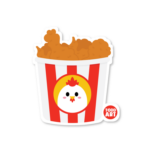 Bucket of Chicken - 3" Art Sticker