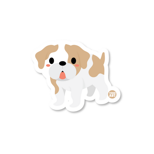 Bulldog - 3" Art Sticker