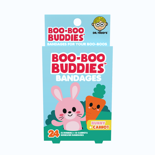 Kids Bandages – Bunny + Carrot (24 Count, Latex-Free)