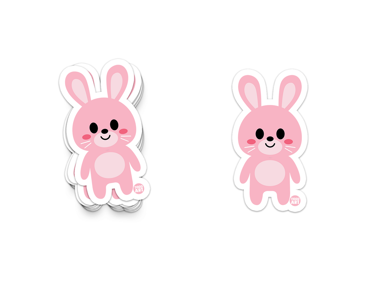 Bunny Rabbit - 3" Art Sticker