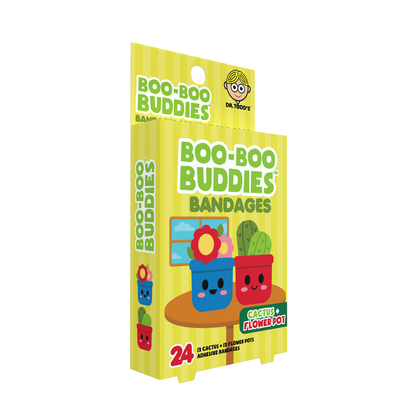 Kids Bandages – Cactus + Flower (24 Count, Latex-Free)