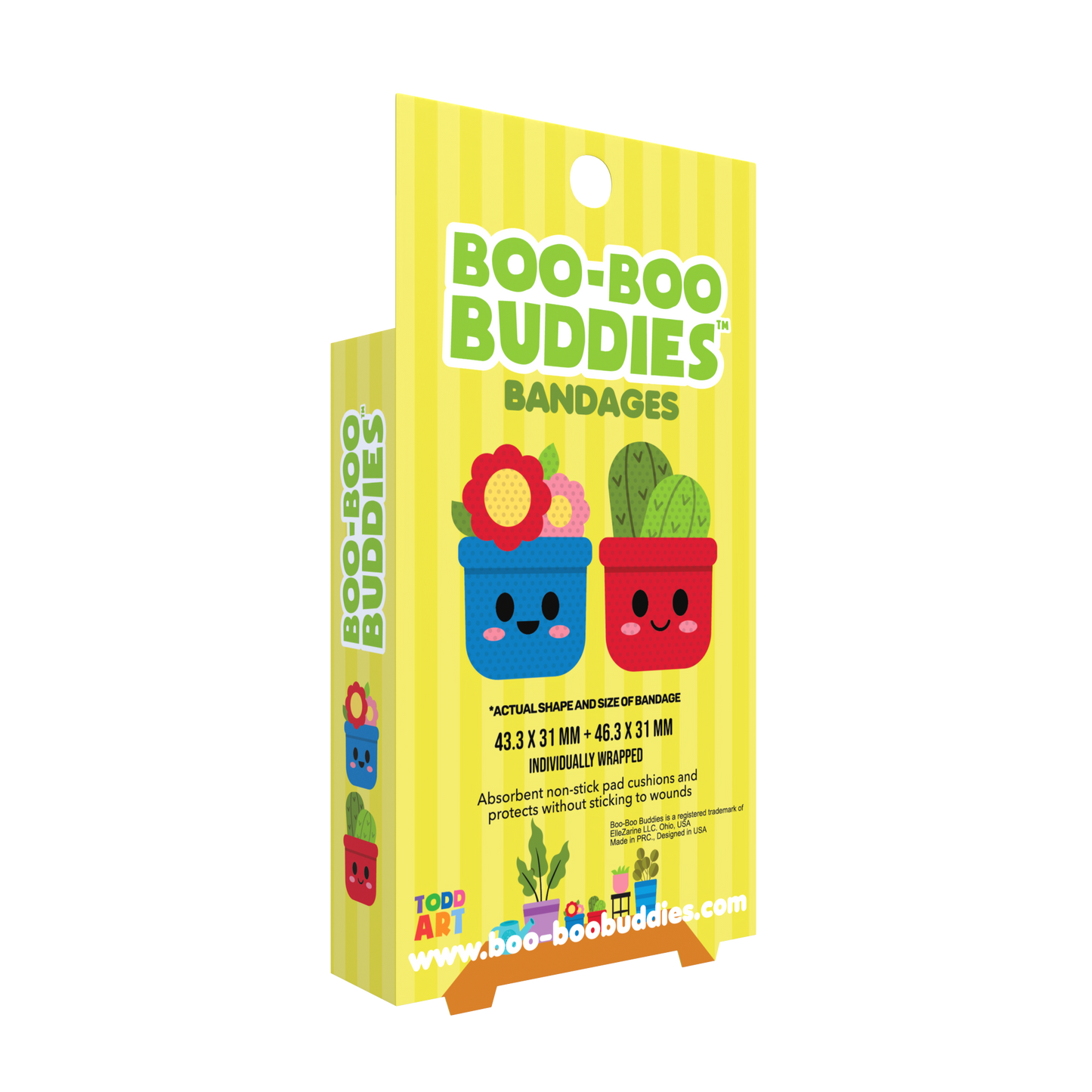 Kids Bandages – Cactus + Flower (24 Count, Latex-Free)