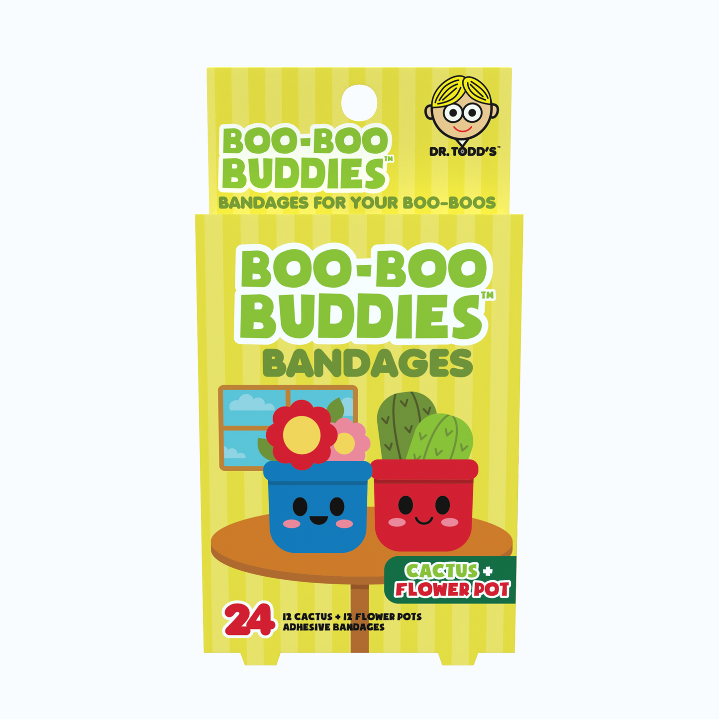 Kids Bandages – Cactus + Flower (24 Count, Latex-Free)