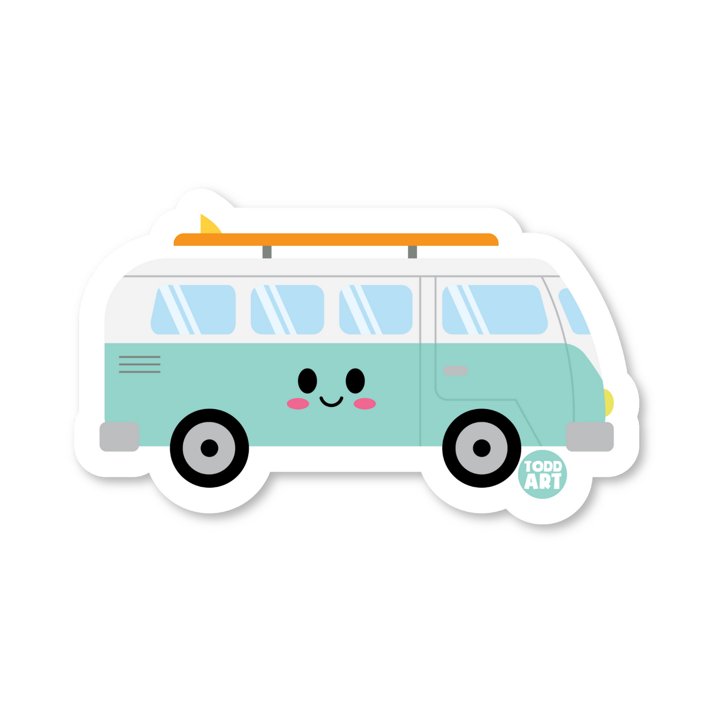 Camper Van - 3" Art Sticker