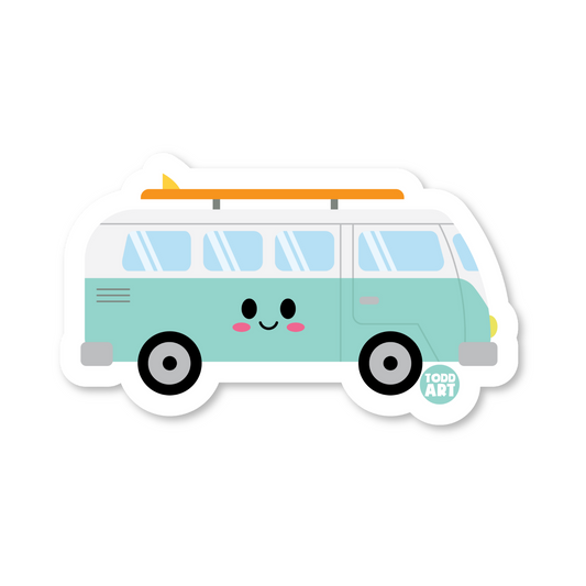 Camper Van - 3" Art Sticker