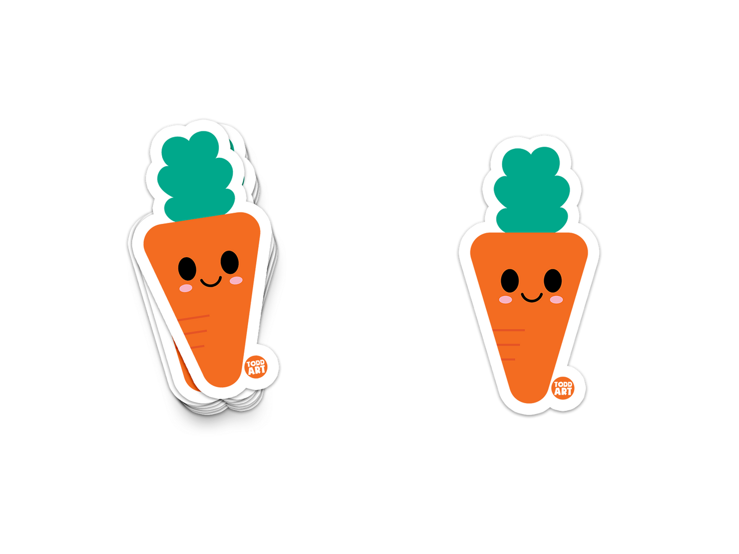 Carrot - 3" Art Sticker