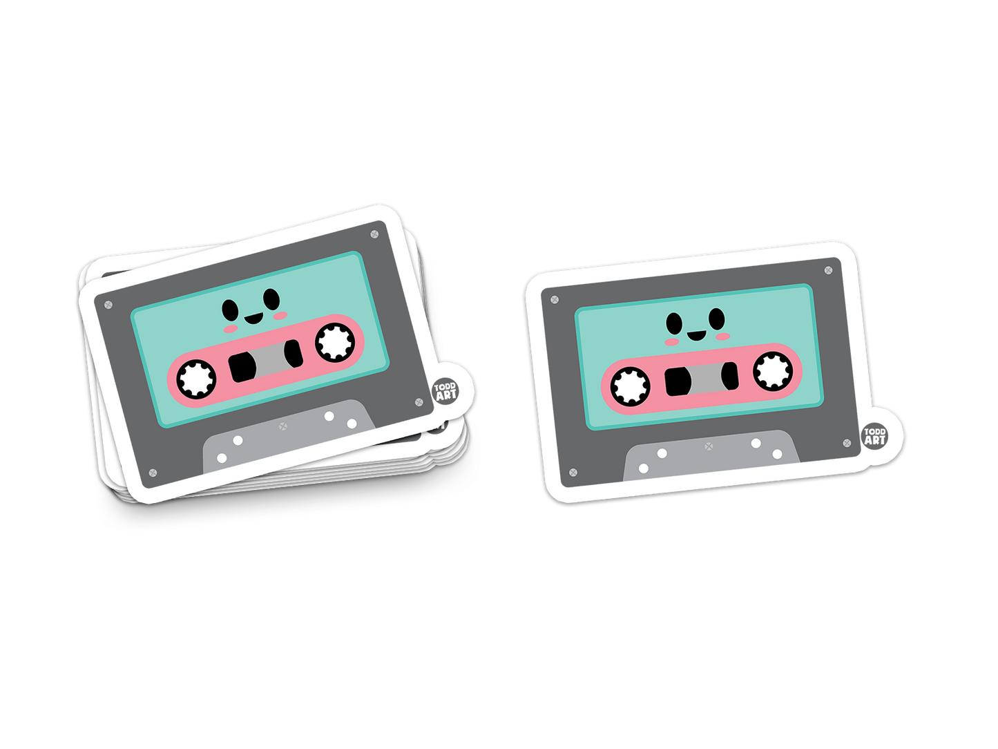Cassette Tape - 3" Art Sticker