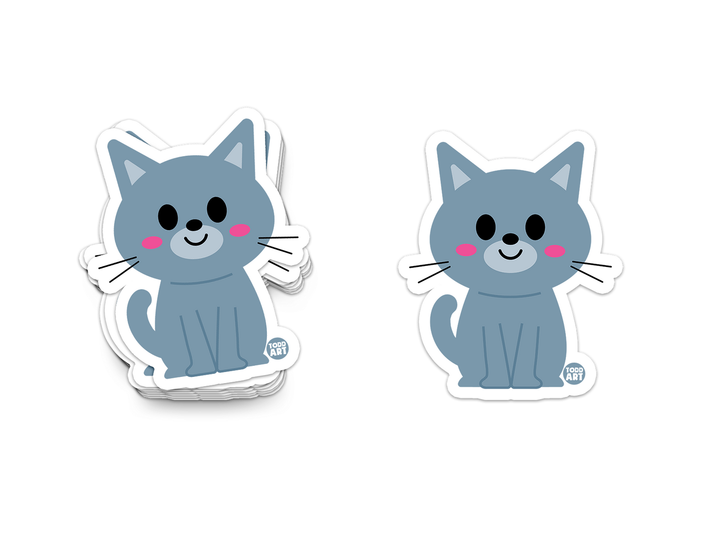 Cat - 3" Art Sticker