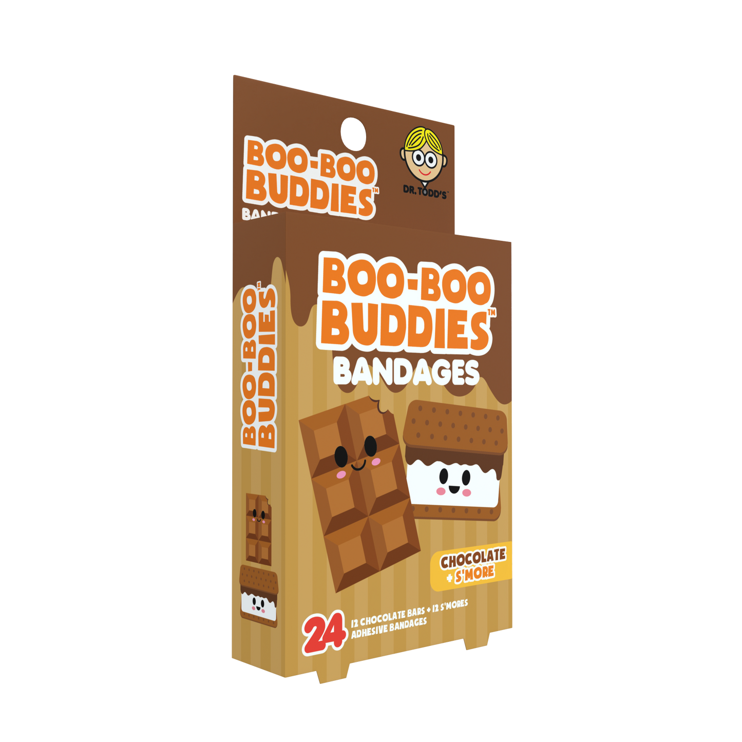 Kids Bandages – Chocolate + S’more (24 Count, Latex-Free)