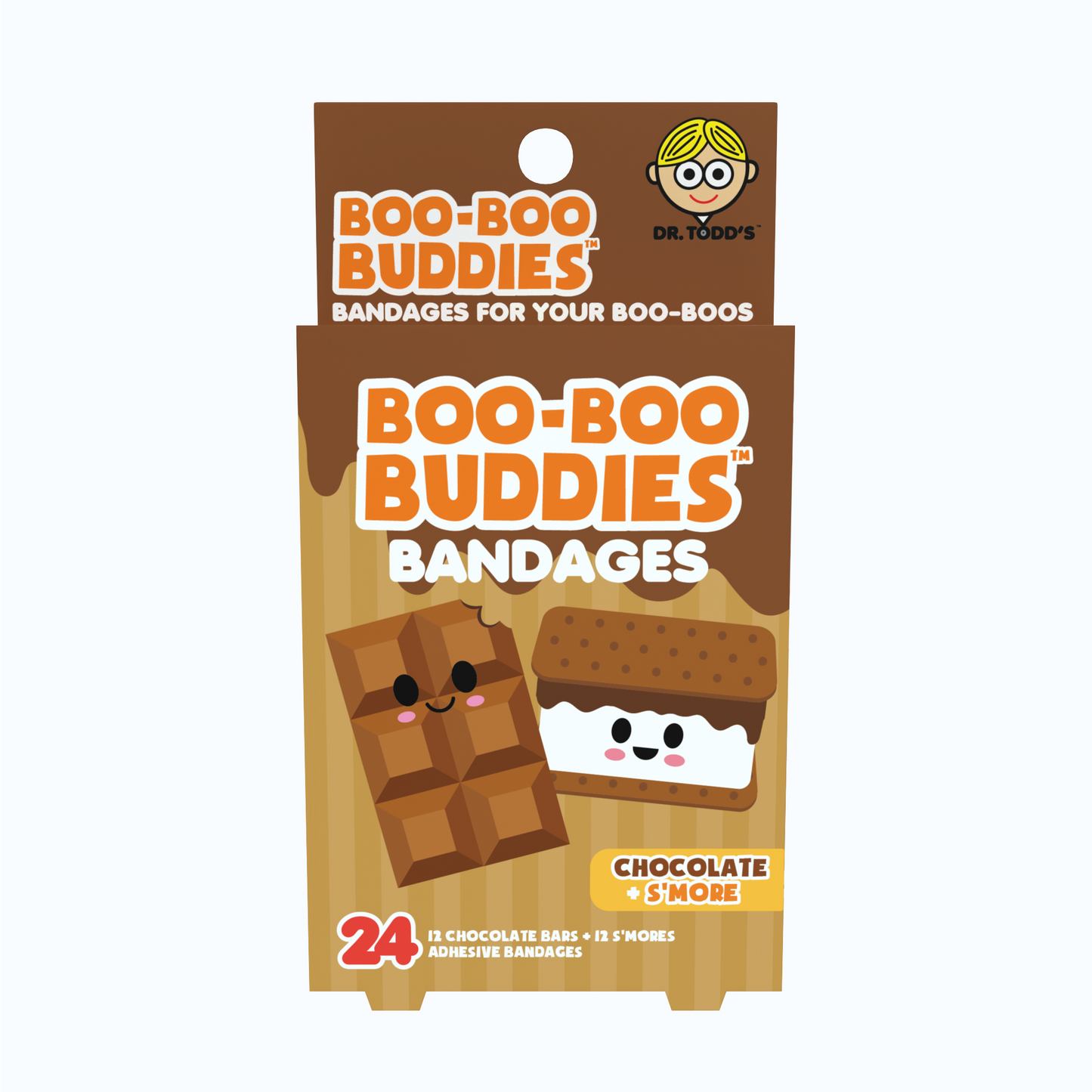 Kids Bandages – Chocolate + S’more (24 Count, Latex-Free)