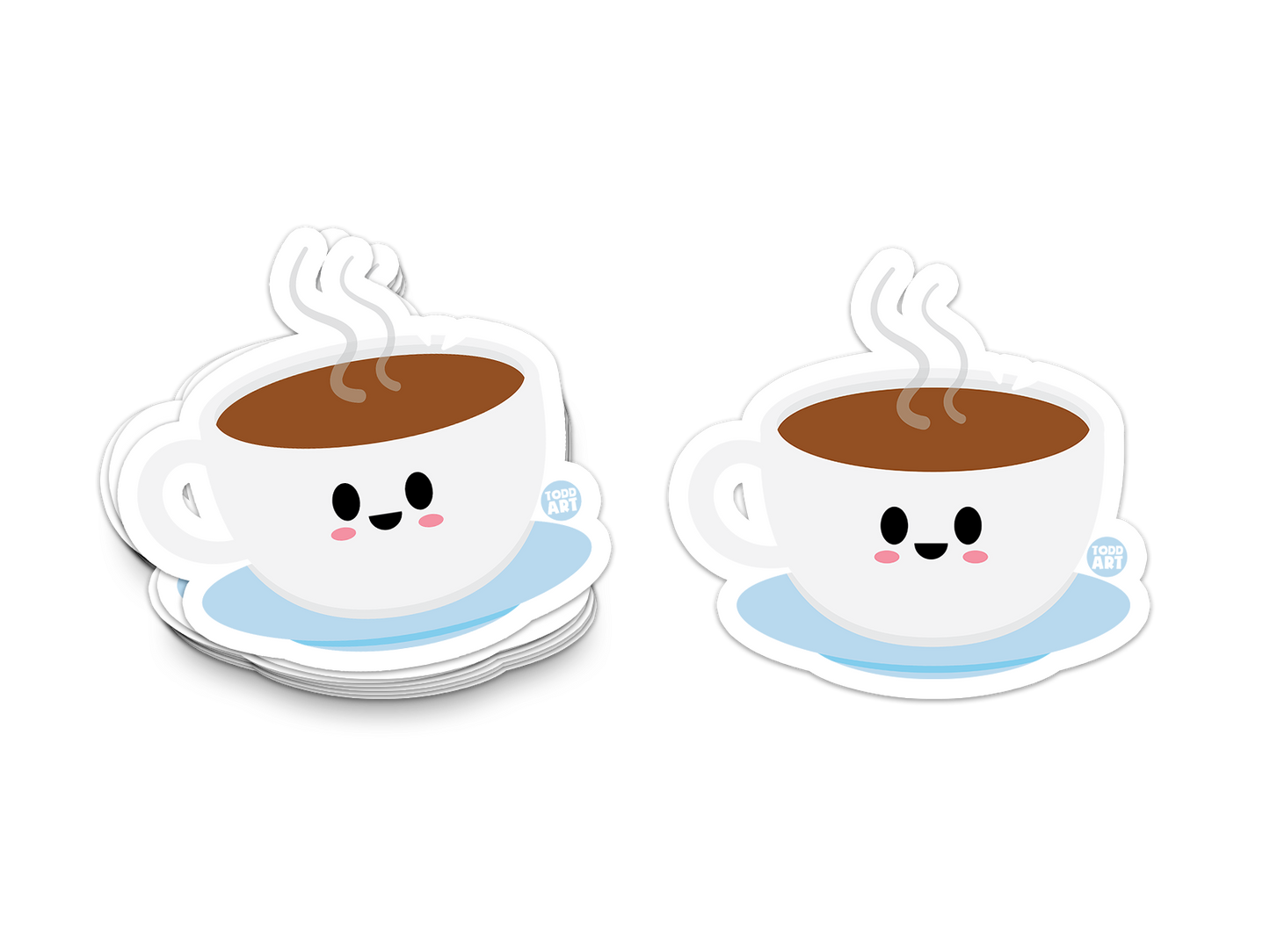 Coffee Mug - 3" Art Sticker