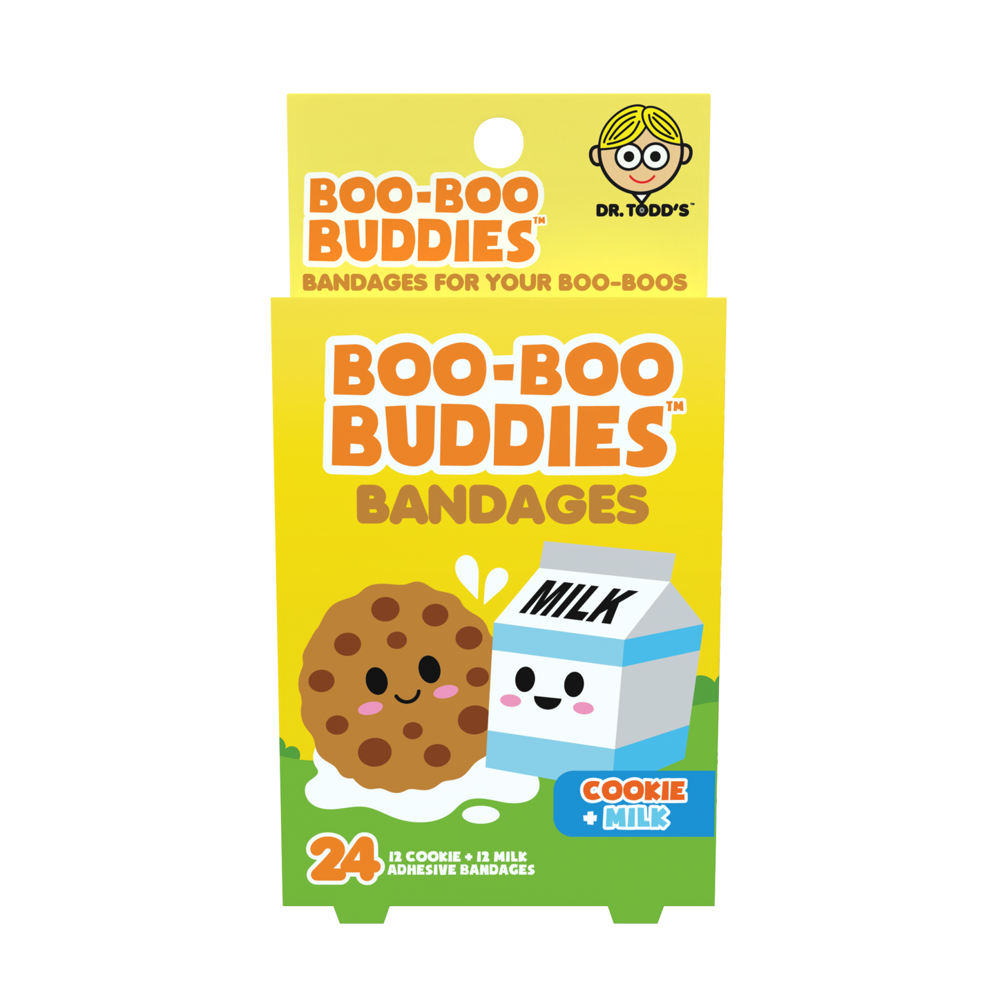 Kids Bandages - Cookie + Milk  (24 Count  Latex-Free)