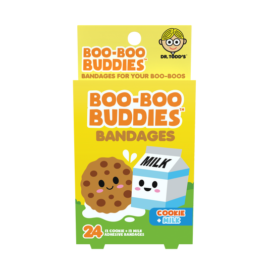 Kids Bandages - Cookie + Milk  (24 Count  Latex-Free)
