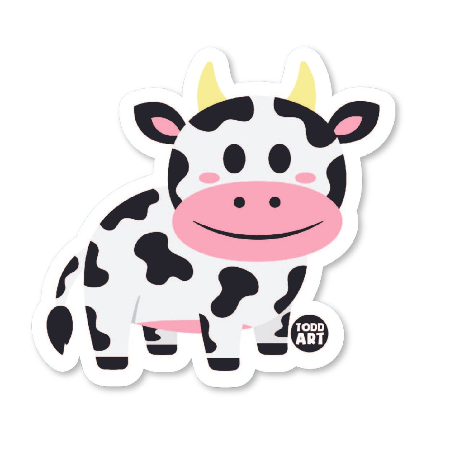 Cow - 3" Art Sticker